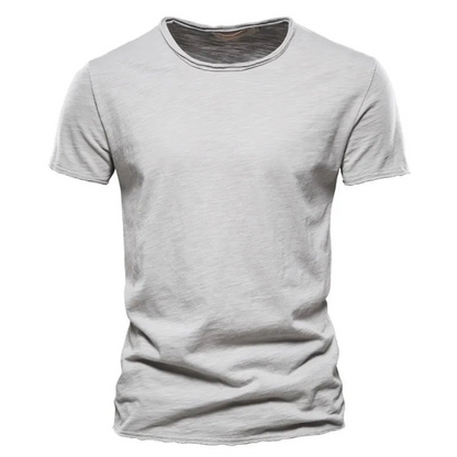 Herren-T-Shirt mit Rundhalsausschnitt und Flammgarn-Struktur-T-shirt for men-Alpenkind
