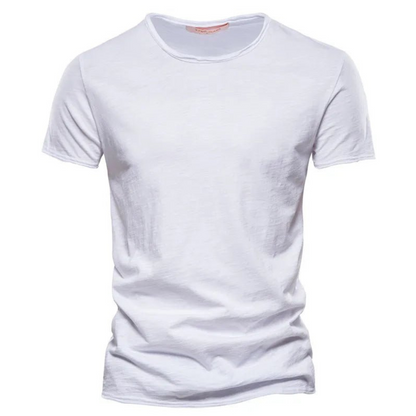 Herren-T-Shirt mit Rundhalsausschnitt und Flammgarn-Struktur-T-shirt for men-Alpenkind