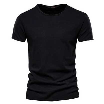Herren-T-Shirt mit Rundhalsausschnitt und Flammgarn-Struktur-T-shirt for men-Alpenkind
