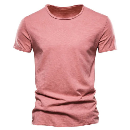 Herren-T-Shirt mit Rundhalsausschnitt und Flammgarn-Struktur-T-shirt for men-Alpenkind