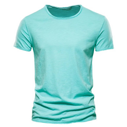 Herren-T-Shirt mit Rundhalsausschnitt und Flammgarn-Struktur-T-shirt for men-Alpenkind