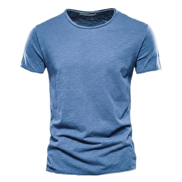 Herren-T-Shirt mit Rundhalsausschnitt und Flammgarn-Struktur-T-shirt for men-Alpenkind