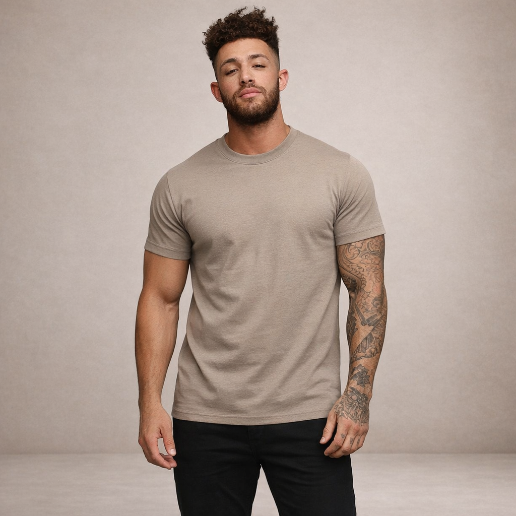 Herren-T-Shirt mit Rundhalsausschnitt und kurzen Ärmeln-T-shirt for men-Alpenkind
