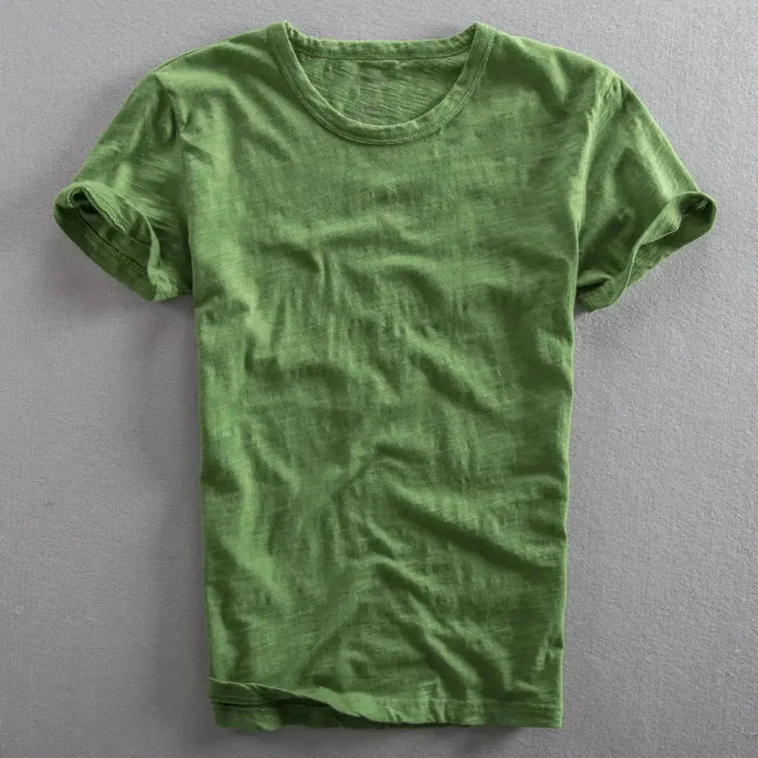 Herren T-Shirt mit Rundhalsausschnitt und Slub-Struktur-Men's T-shirts-Alpenkind