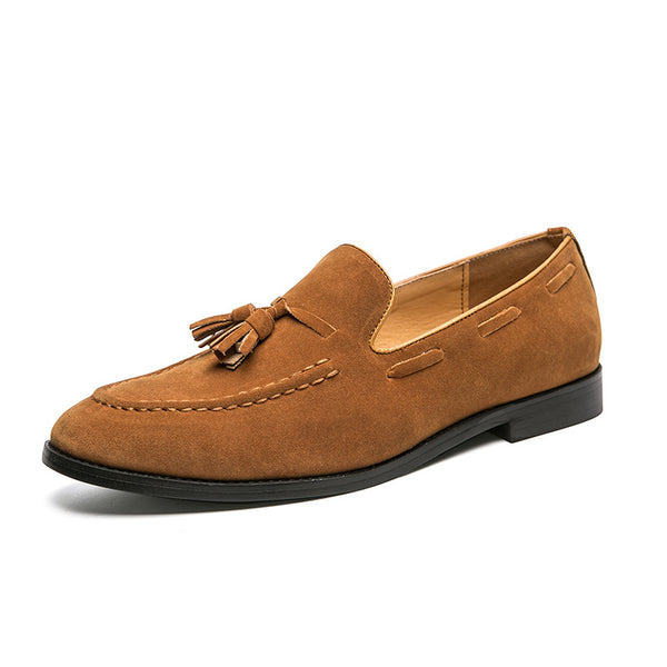 Herren Tassel-Loafer mit Velours-Optik und Mokassin-Naht-Footwear for men-Alpenkind