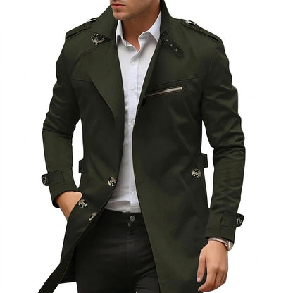Herren Übergangsmantel mit Stehkragen und Reißverschlusstasche-Jackets for men-Alpenkind