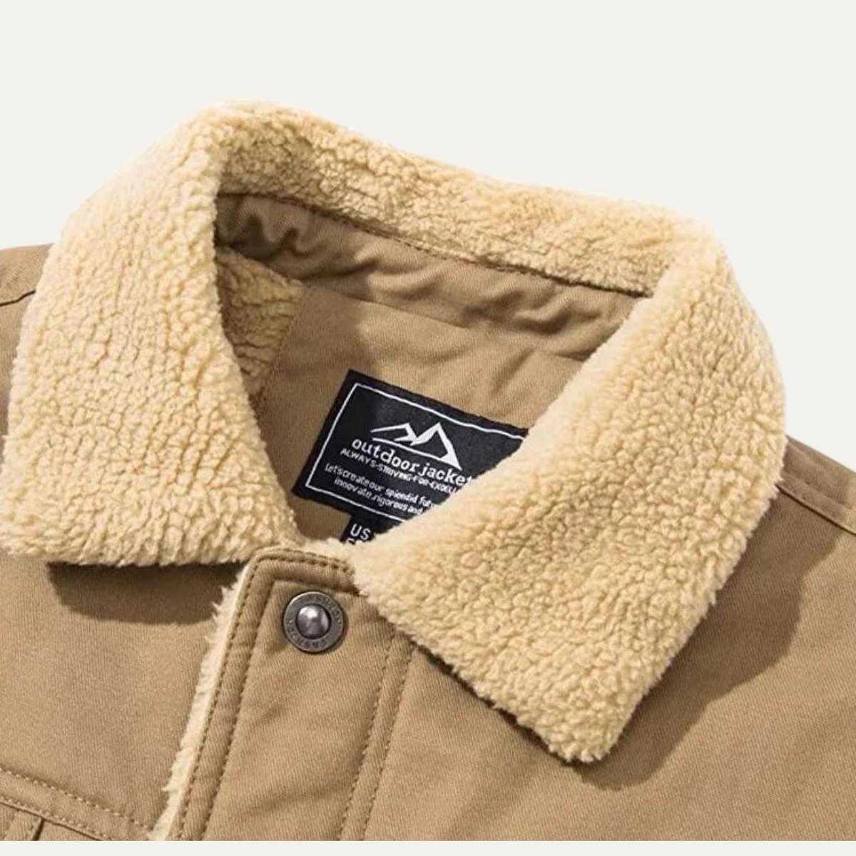 Herren-Utility-Jacke mit Fleecefutter und Knopfleiste-Jackets for men-Alpenkind
