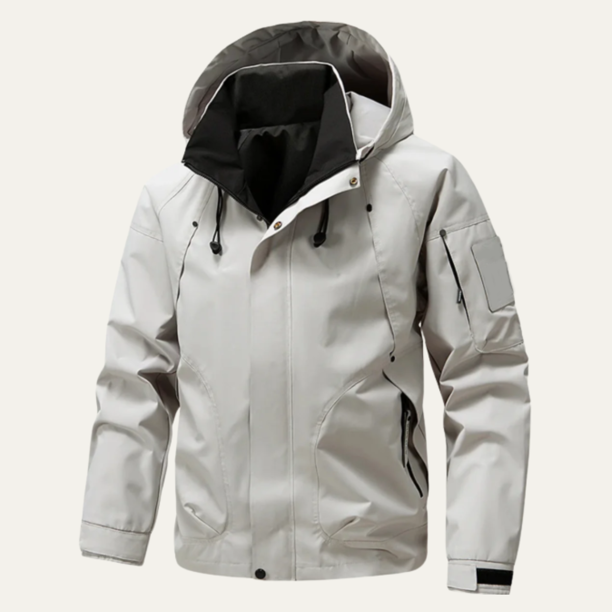 Herren-Utility-Jacke mit Kapuze und Kontrastfutter-Jackets for men-Alpenkind