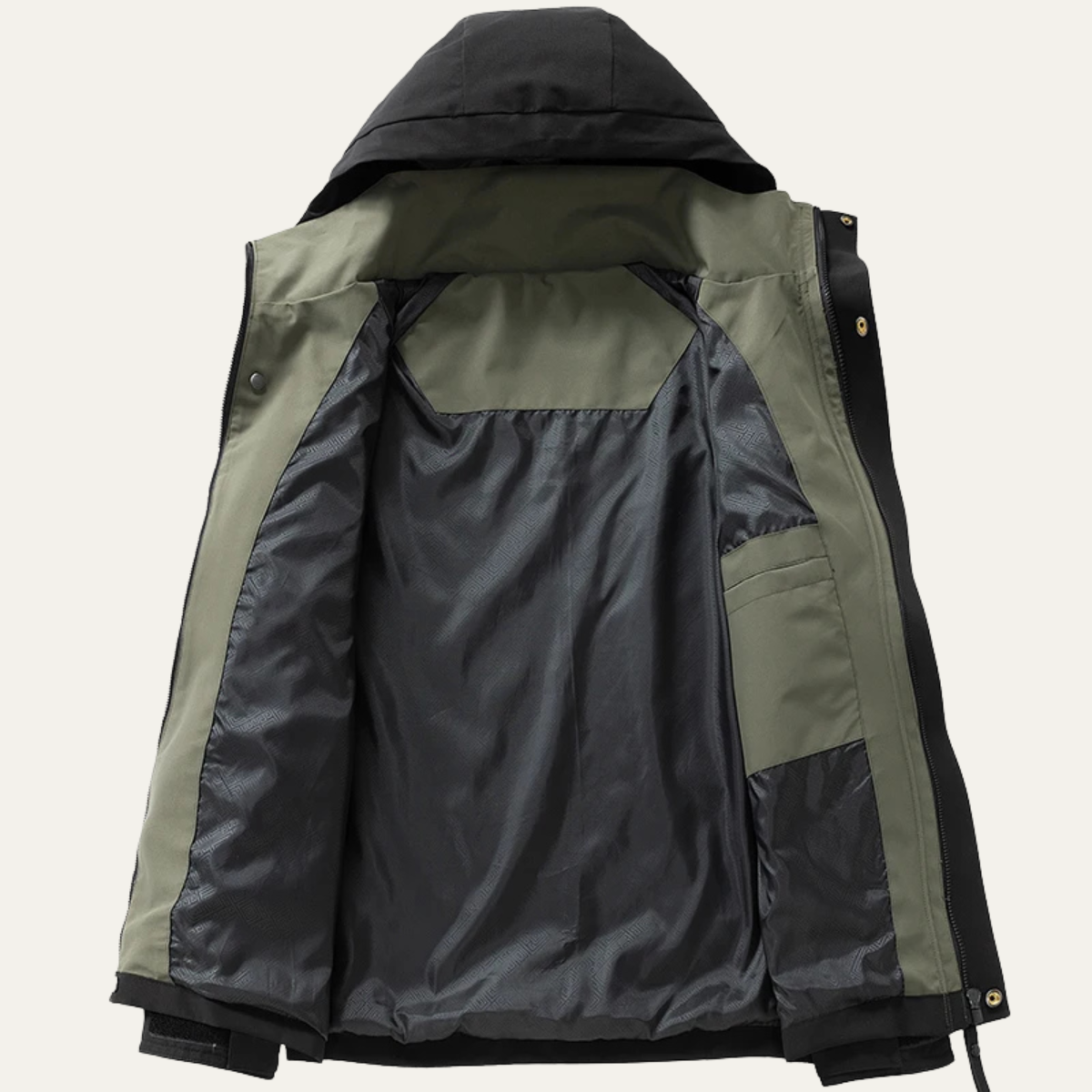 Herren-Utility-Jacke mit Kapuze und Kontrastfutter-Jackets for men-Alpenkind