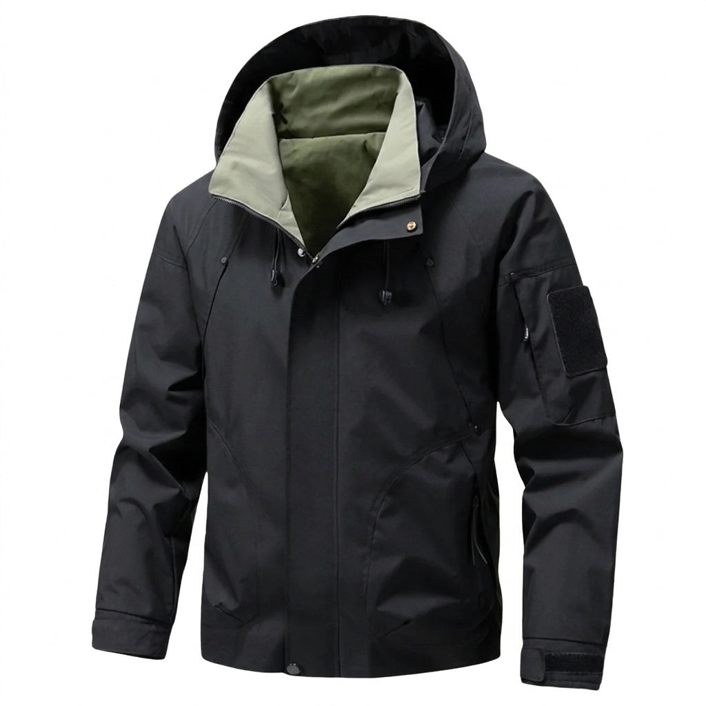 Herren-Utility-Jacke mit Kapuze und Kontrastfutter-Jackets for men-Alpenkind