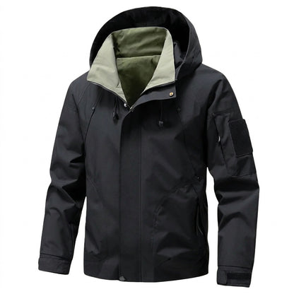 Herren-Utility-Jacke mit Kapuze und Kontrastfutter-Jackets for men-Alpenkind