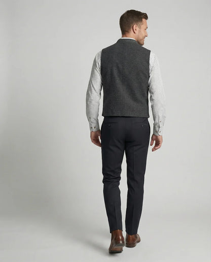 Herren Weste mit Stehkragen und Knopfleiste