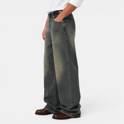 Herren Wide-Leg Retro-Jeans-Pants for Men-Alpenkind