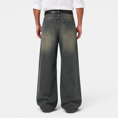 Herren Wide-Leg Retro-Jeans-Pants for Men-Alpenkind