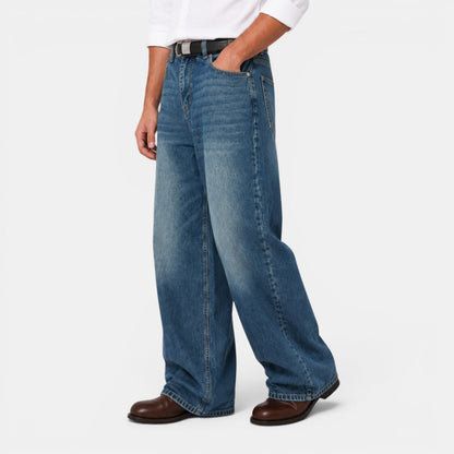 Herren Wide-Leg Retro-Jeans-Pants for Men-Alpenkind