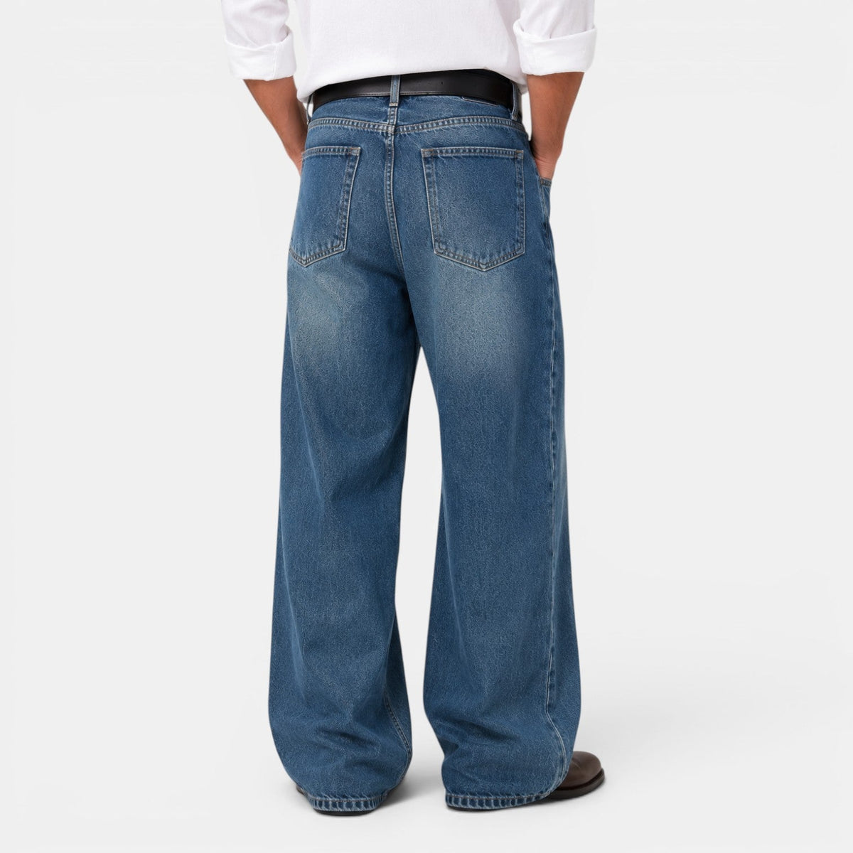 Herren Wide-Leg Retro-Jeans-Pants for Men-Alpenkind