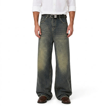 Herren Wide-Leg Retro-Jeans-Pants for Men-Alpenkind