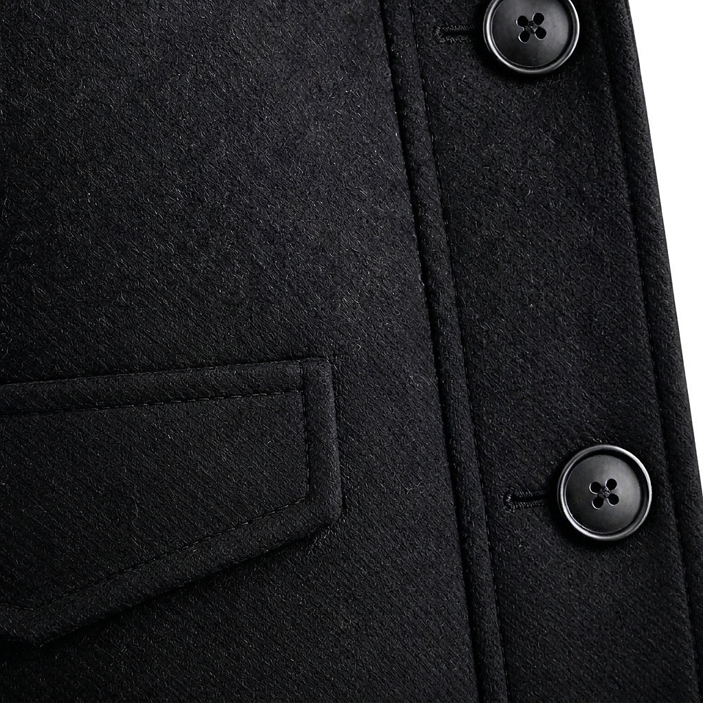 Herren-Wollmantel mit innerer Reißverschlussschicht-Jackets for men-Alpenkind