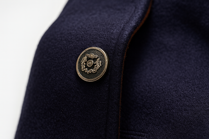 Herren-Wollmischmantel mit Steppfutter und Stehkragen-Coats for men-Alpenkind