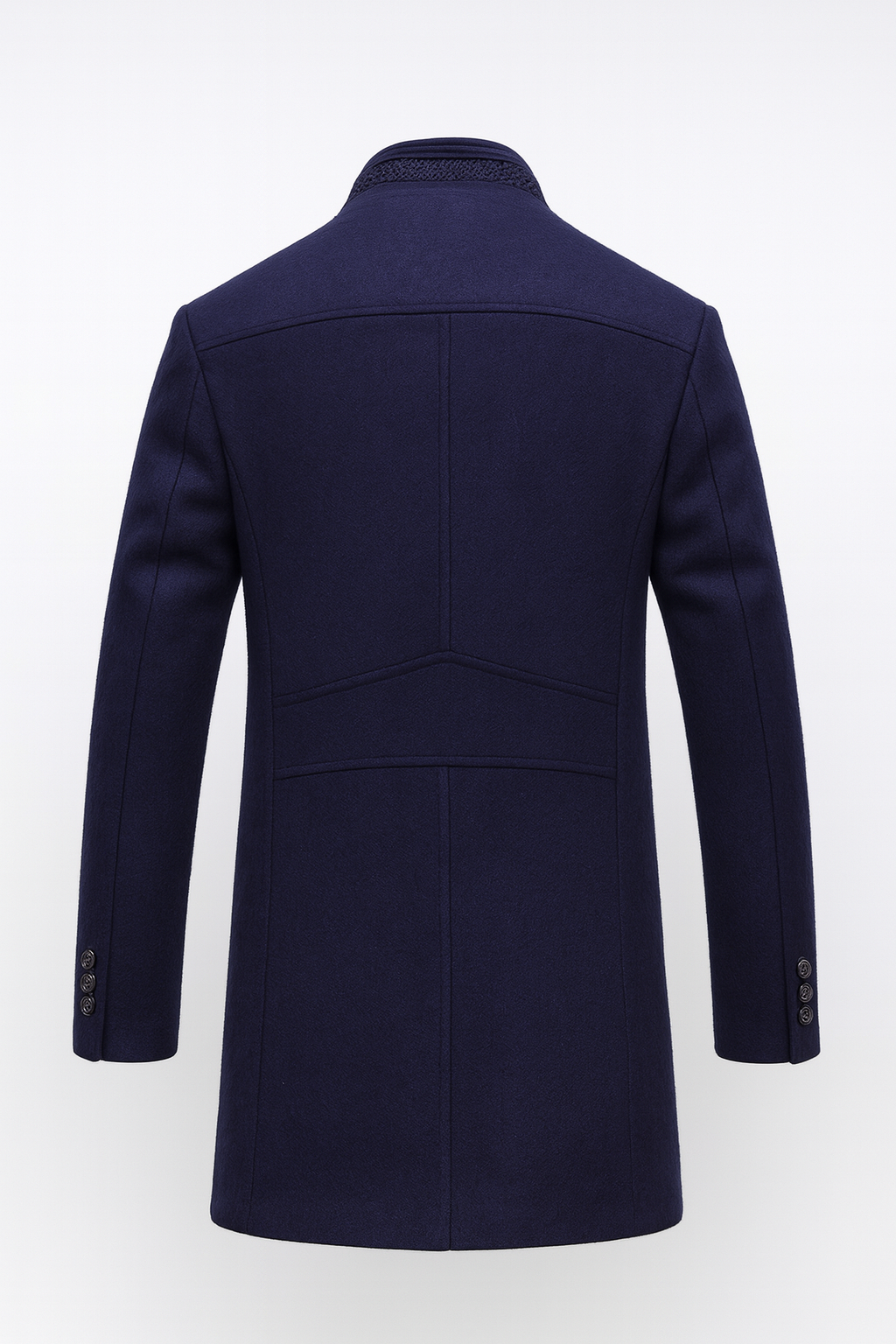 Herren-Wollmischmantel mit Steppfutter und Stehkragen-Coats for men-Alpenkind