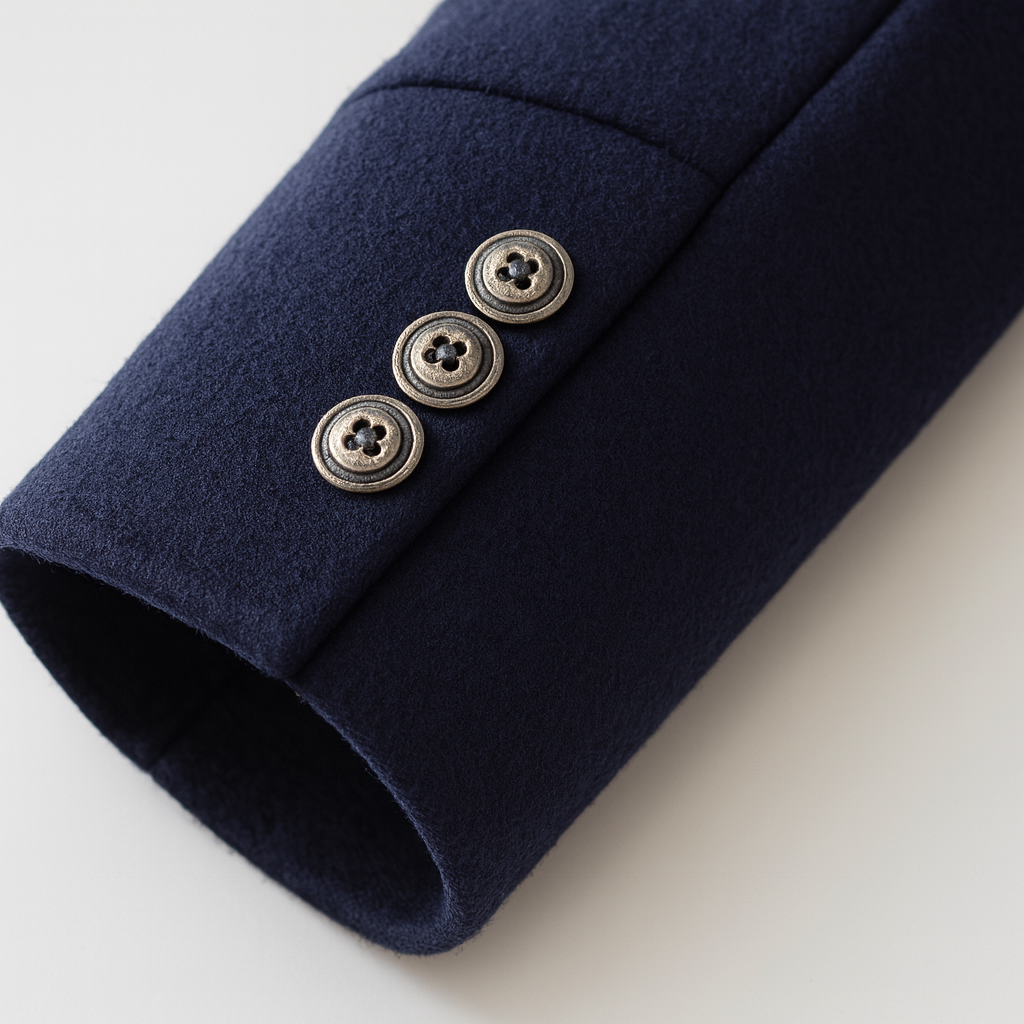 Herren-Wollmischmantel mit Steppfutter und Stehkragen-Coats for men-Alpenkind