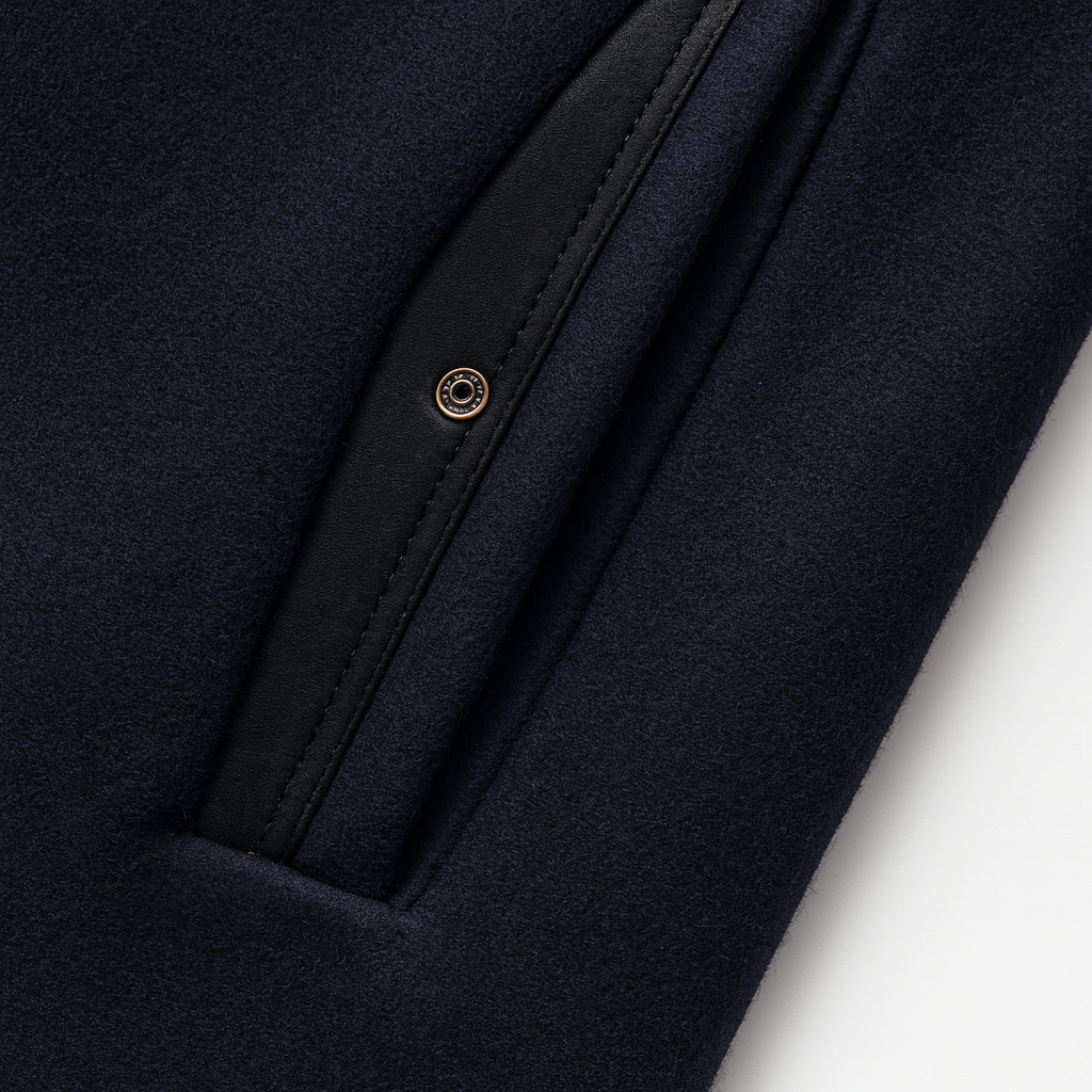 Herren-Wollmischmantel mit Steppfutter und Stehkragen-Coats for men-Alpenkind