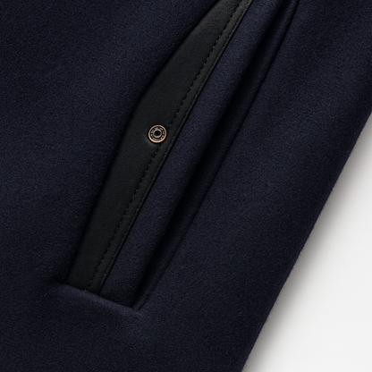 Herren-Wollmischmantel mit Steppfutter und Stehkragen-Coats for men-Alpenkind