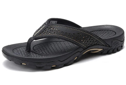 Herren-Zehentrenner mit perforiertem Riemen-Footwear for men-Alpenkind