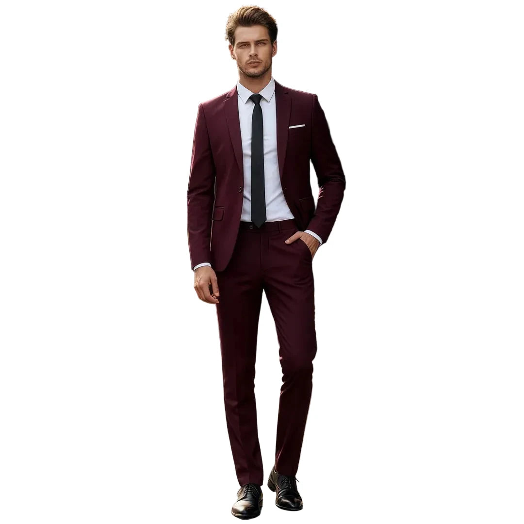 Herren Zweiteiler Anzug mit Sakko und Hose-Men Sets-Alpenkind