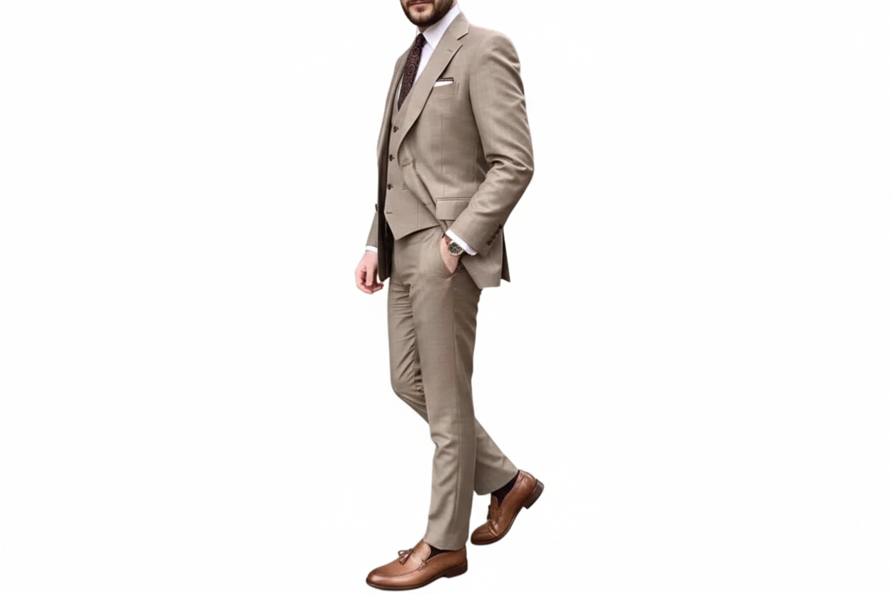 Herren Zweiteiliger Anzug mit Knopfverschluss-Shirts for men-Alpenkind