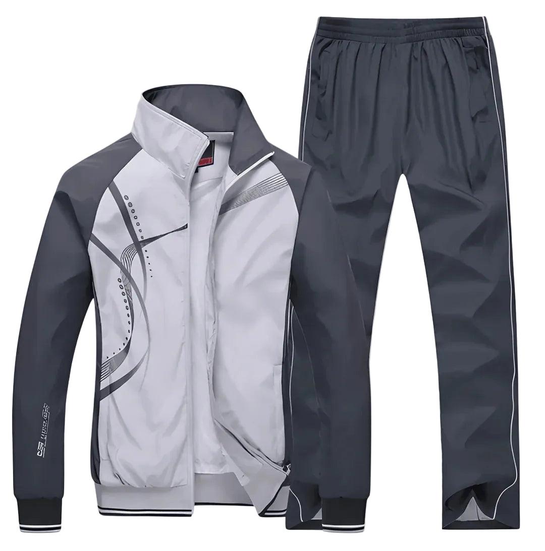 Herren Zweiteiliger Trainingsanzug mit Reißverschlussjacke und Hose-Men Sets-Alpenkind