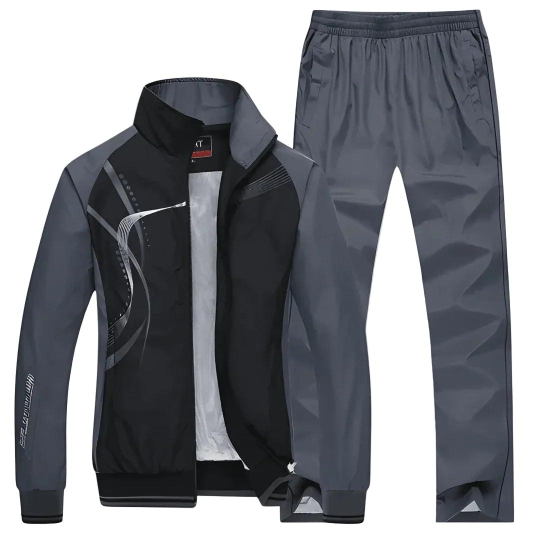 Herren Zweiteiliger Trainingsanzug mit Reißverschlussjacke und Hose-Men Sets-Alpenkind