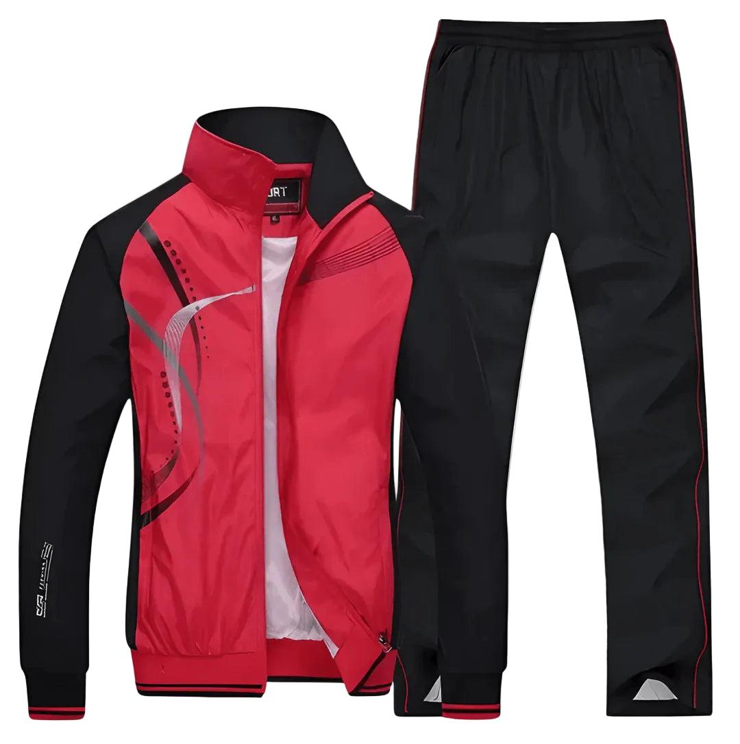 Herren Zweiteiliger Trainingsanzug mit Reißverschlussjacke und Hose-Men Sets-Alpenkind