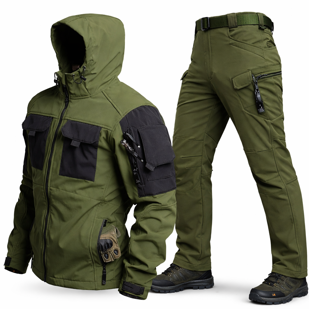 Herren Zweiteiliges Outdoor Set mit Jacke und Cargohose-Shirts for men-Alpenkind