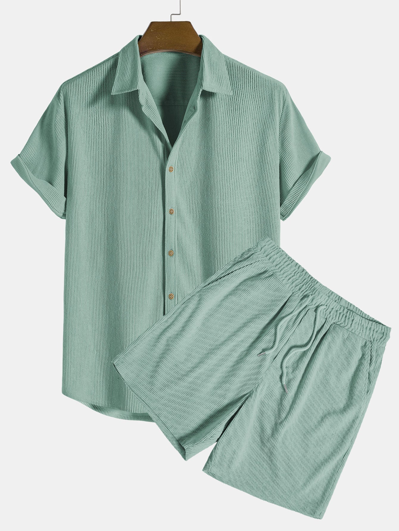 Herren Zweiteiliges Set Kurzarmhemd und kurze Hose-Shirts for men-Alpenkind