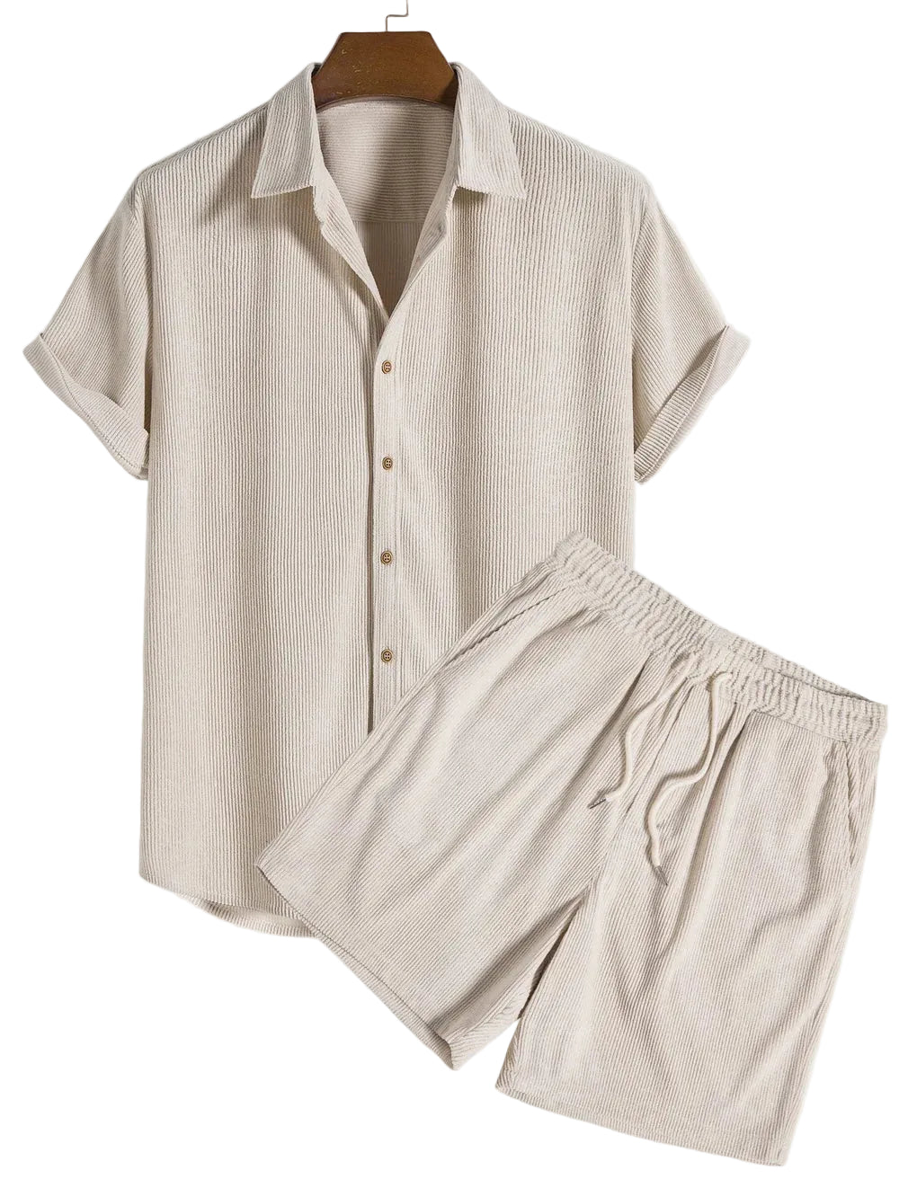 Herren Zweiteiliges Set Kurzarmhemd und kurze Hose-Shirts for men-Alpenkind