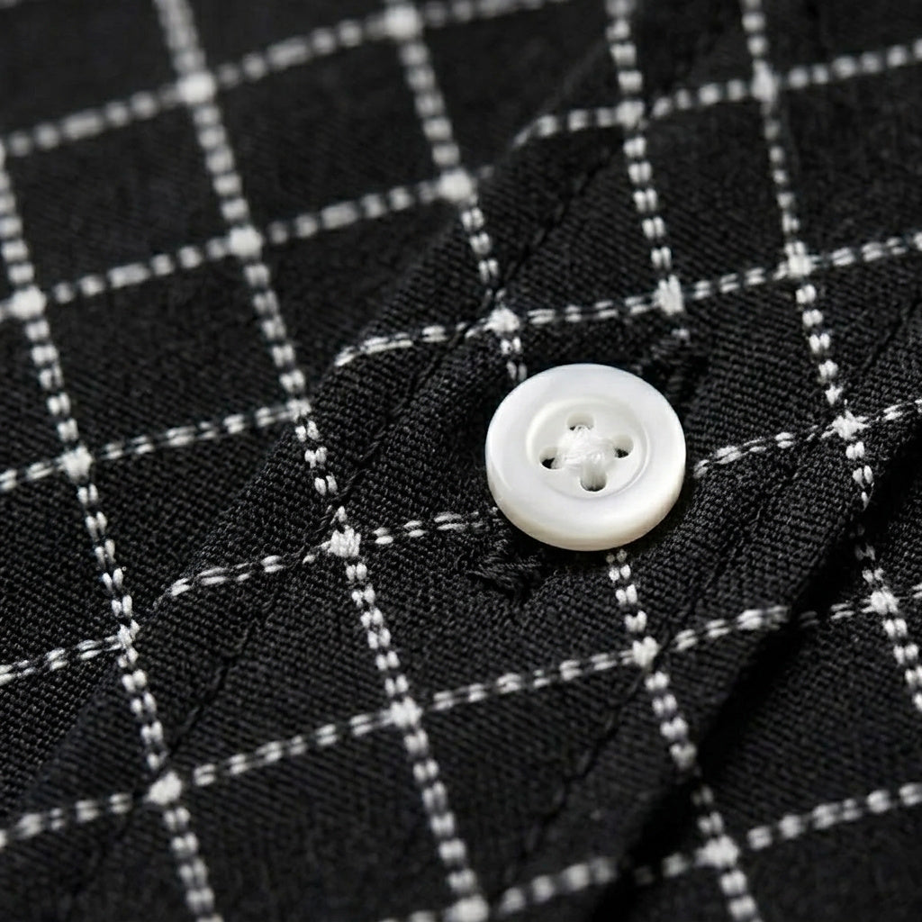 Herrenhemd mit geometrischem Muster und langen Ärmeln-Shirts for men-Alpenkind