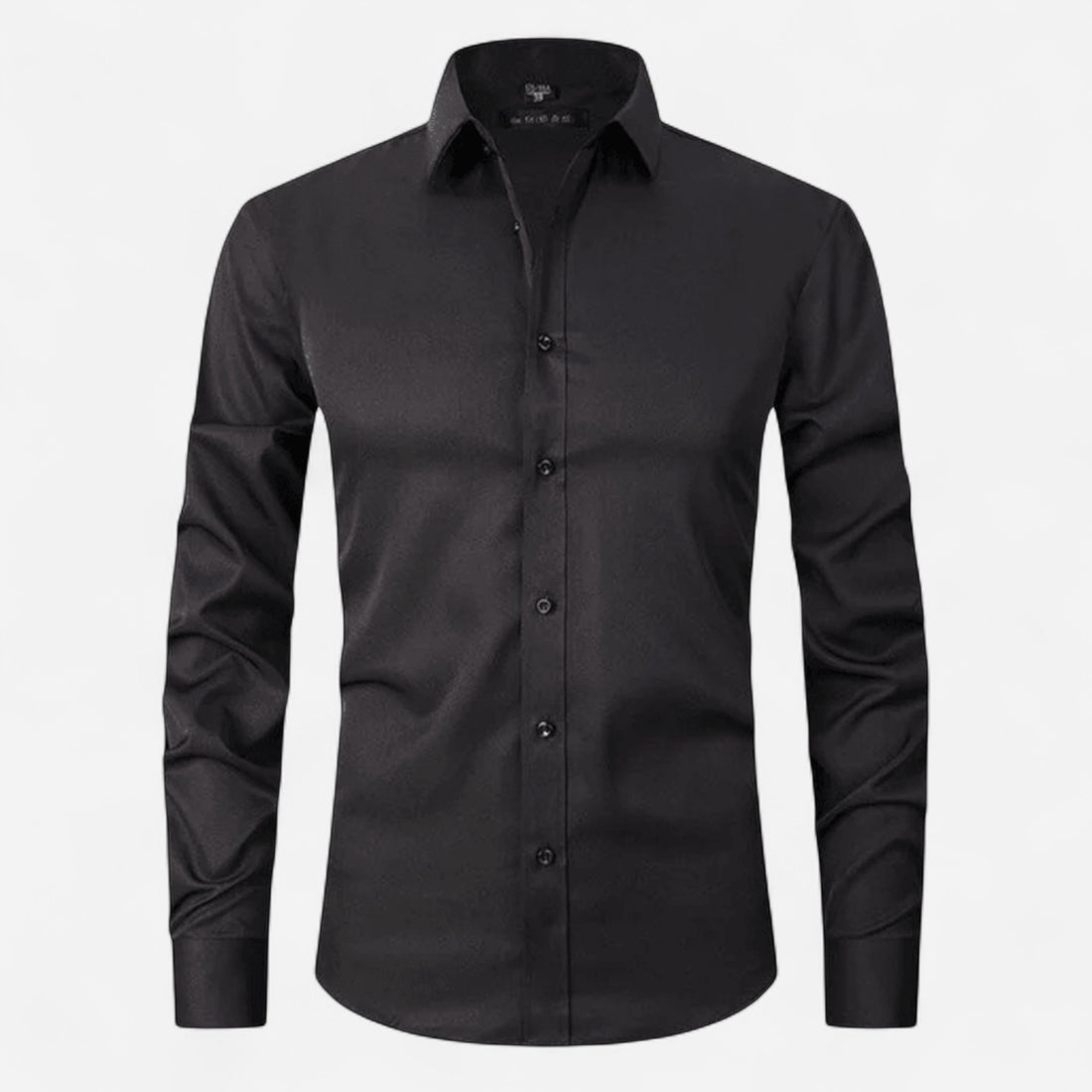 Herrenhemd mit langen Ärmeln, Kragen und durchgehender Knopfleiste-Alpenkind