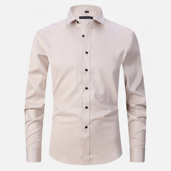 Herrenhemd mit langen Ärmeln, Kragen und durchgehender Knopfleiste-Shirts for men-Alpenkind