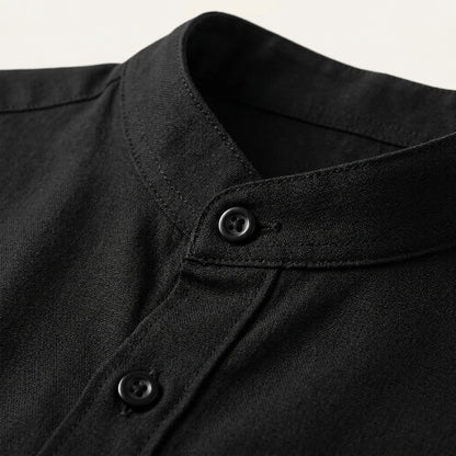 Herrenhemd mit Stehkragen und kurzen Ärmeln-Shirts for men-Alpenkind