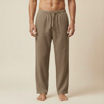 Herrenhose mit Kordelzug und geradem Bein-Pants for men-Alpenkind