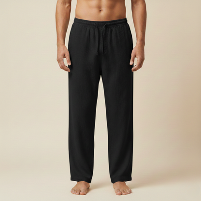 Herrenhose mit Kordelzug und geradem Bein-Pants for men-Alpenkind
