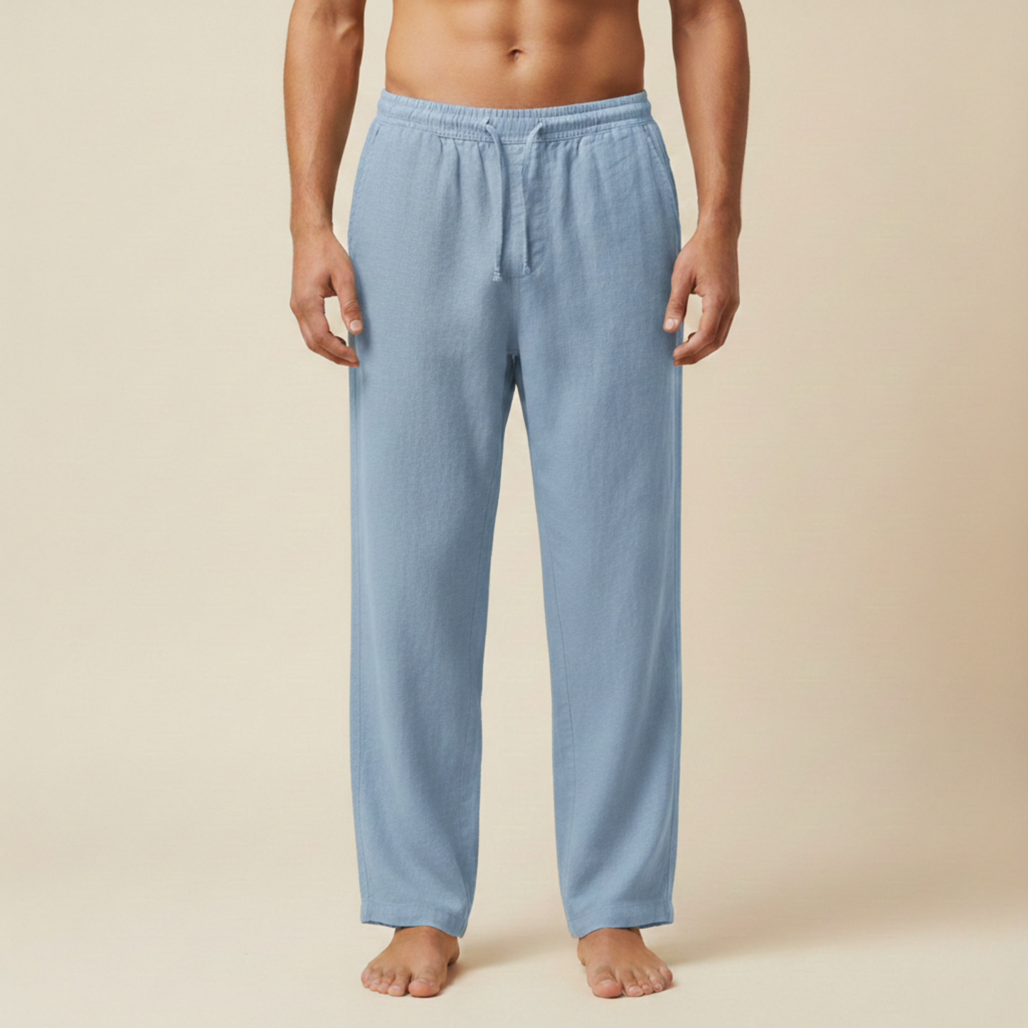 Herrenhose mit Kordelzug und geradem Bein-Pants for men-Alpenkind
