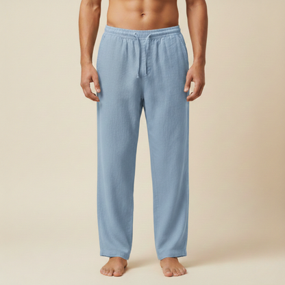 Herrenhose mit Kordelzug und geradem Bein-Pants for men-Alpenkind