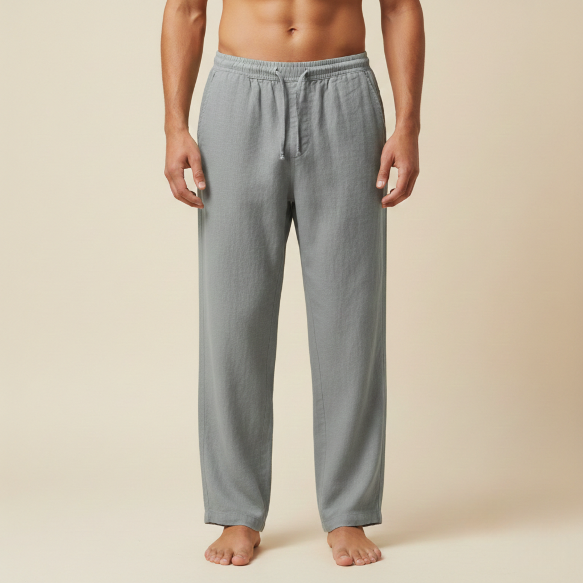 Herrenhose mit Kordelzug und geradem Bein-Pants for men-Alpenkind