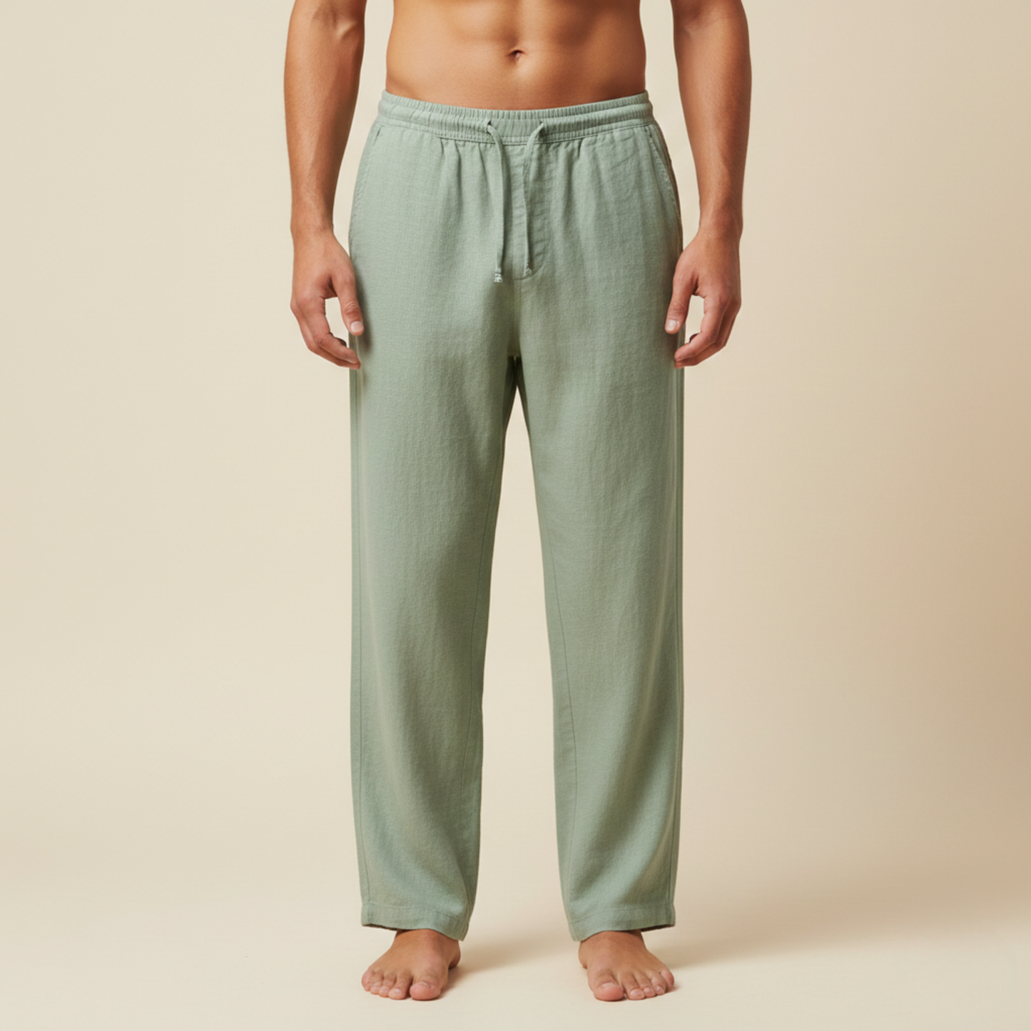 Herrenhose mit Kordelzug und geradem Bein-Pants for men-Alpenkind