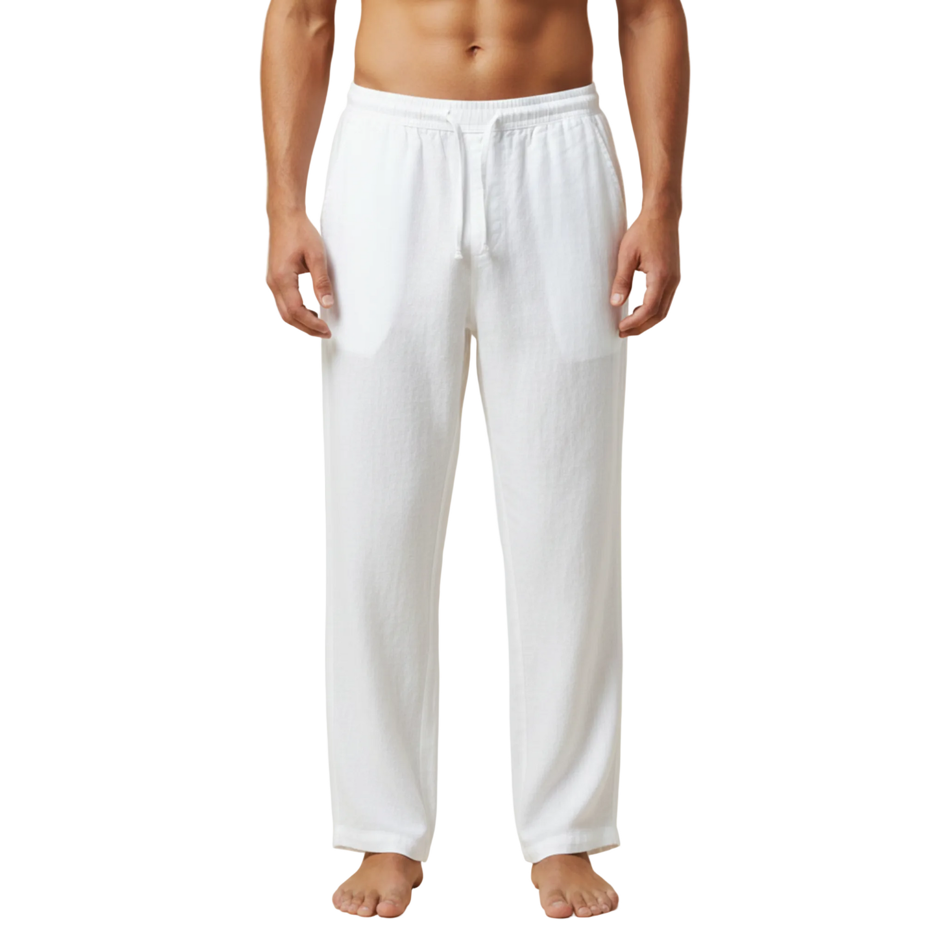 Herrenhose mit Kordelzug und geradem Bein-Pants for men-Alpenkind