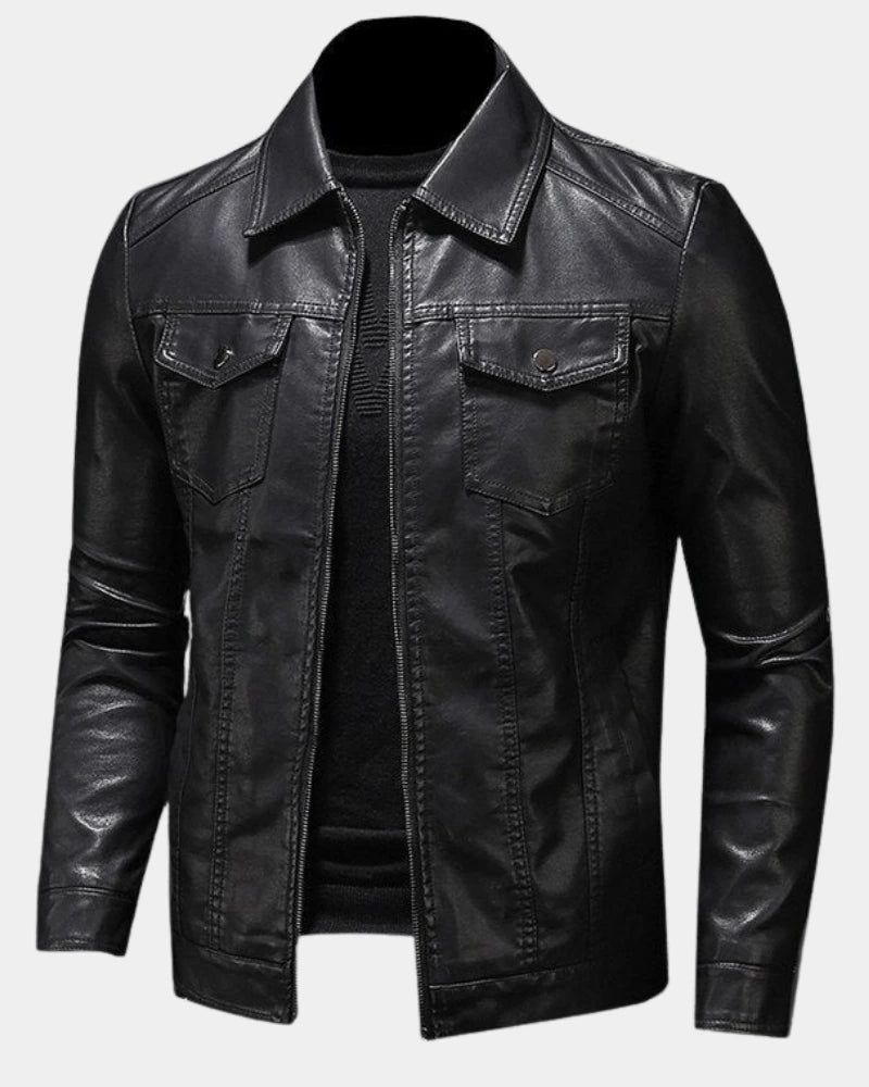 Herrenjacke aus Kunstmaterial mit Pattentaschen-Jackets for men-Alpenkind