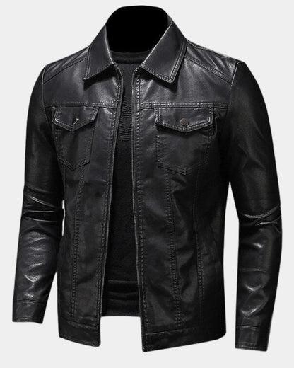 Herrenjacke aus Kunstmaterial mit Pattentaschen-Jackets for men-Alpenkind