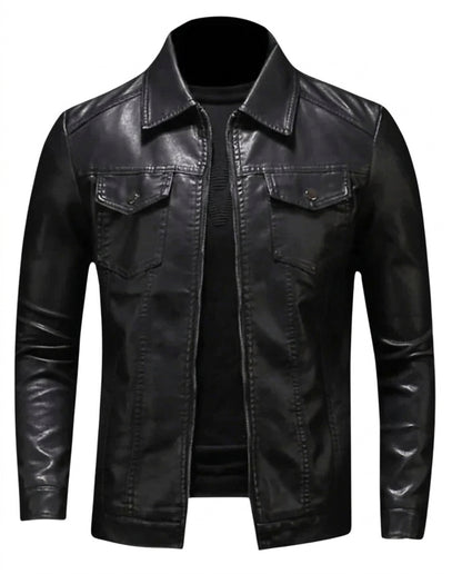 Herrenjacke aus Kunstmaterial mit Pattentaschen-Jackets for men-Alpenkind